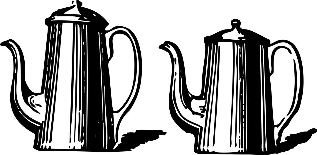 two coffee pots png transparent