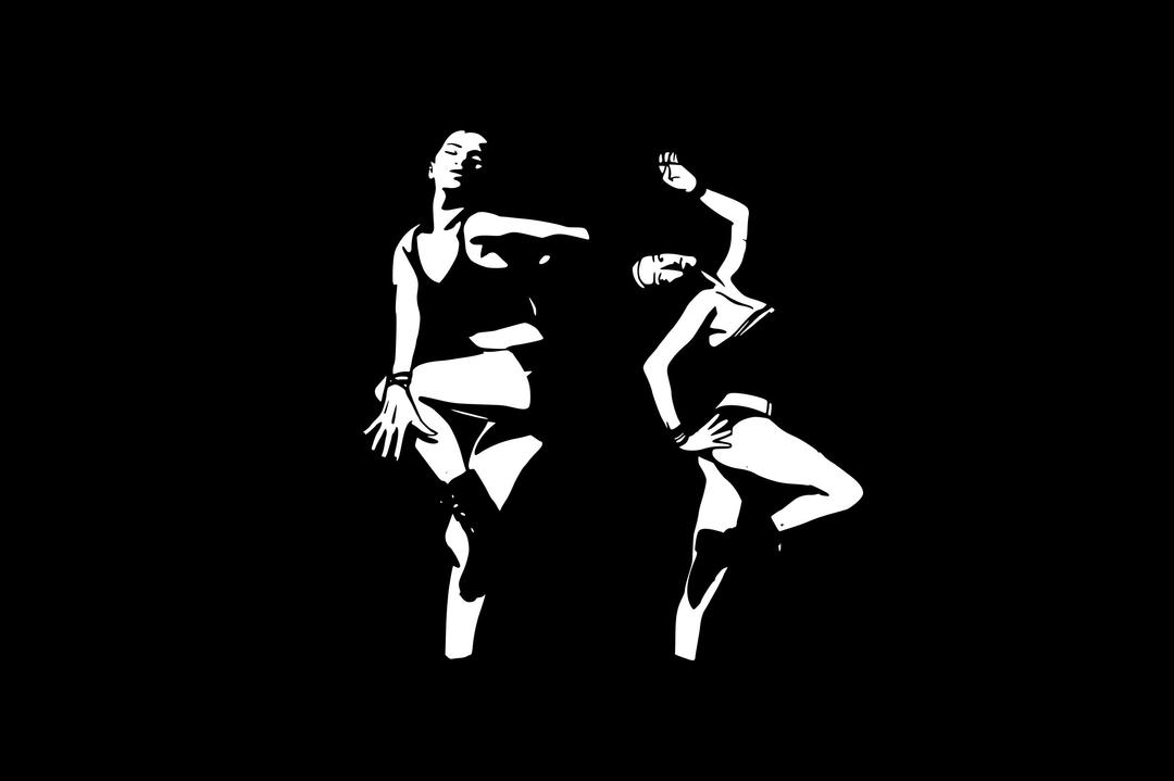 Two dancers png transparent