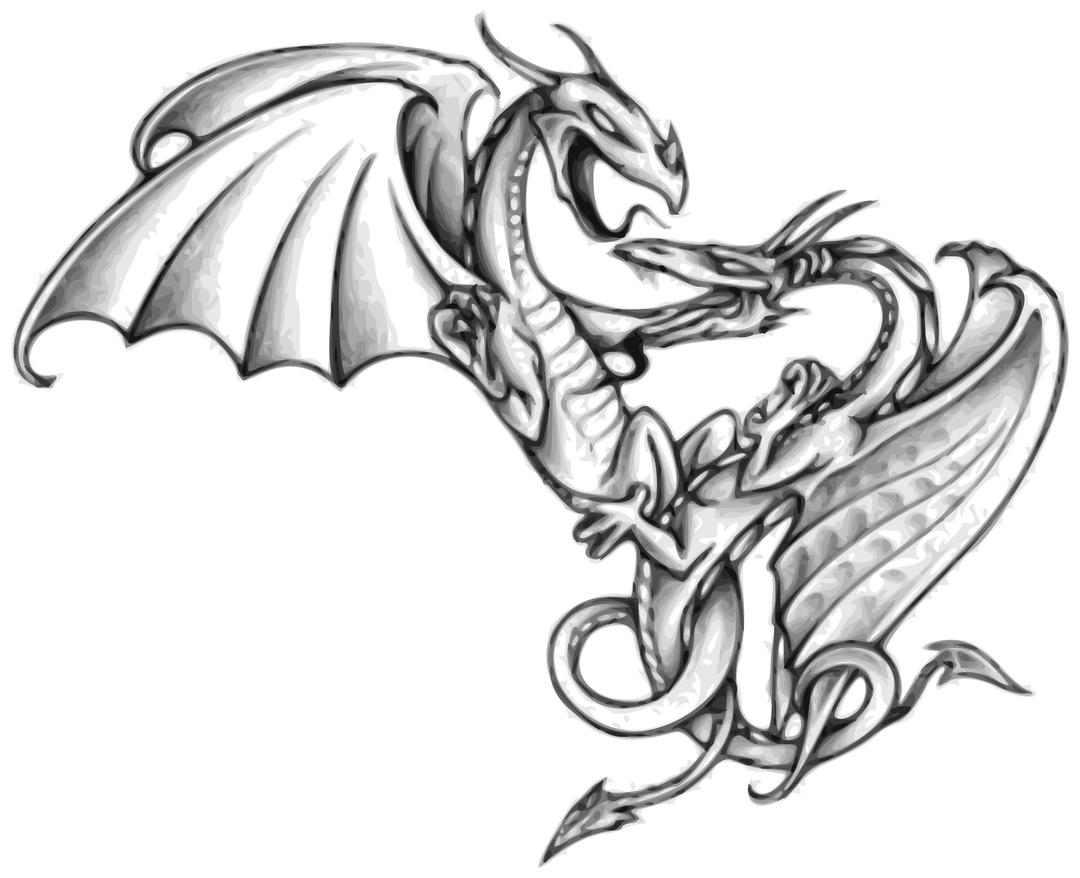 Two Dragons Engaged In Battle png transparent