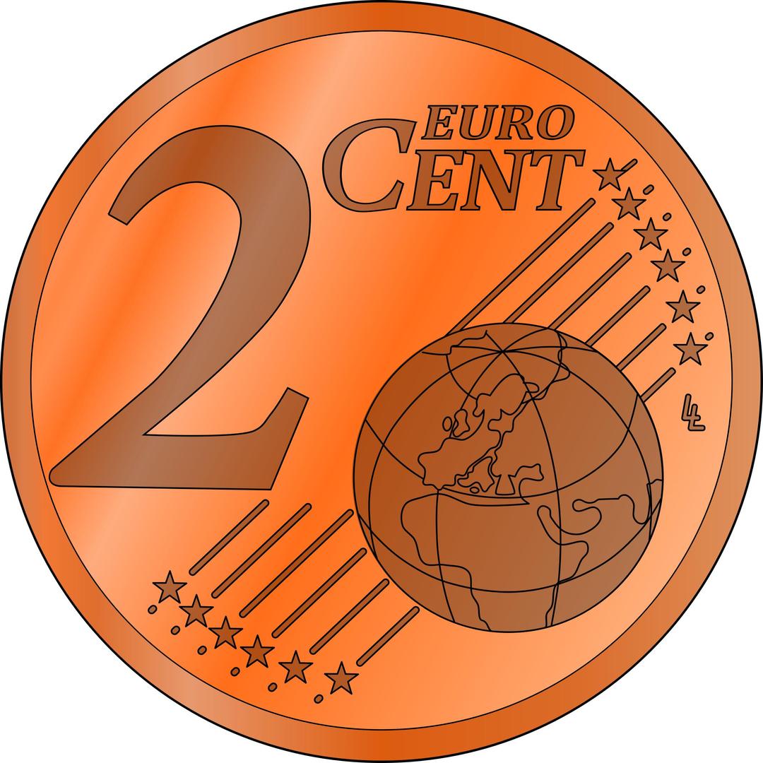 two euro cent png transparent