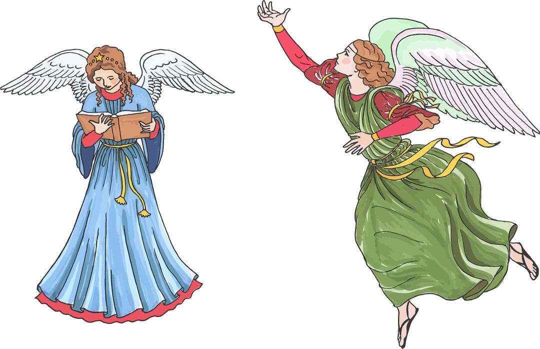 Two Female Angels png transparent