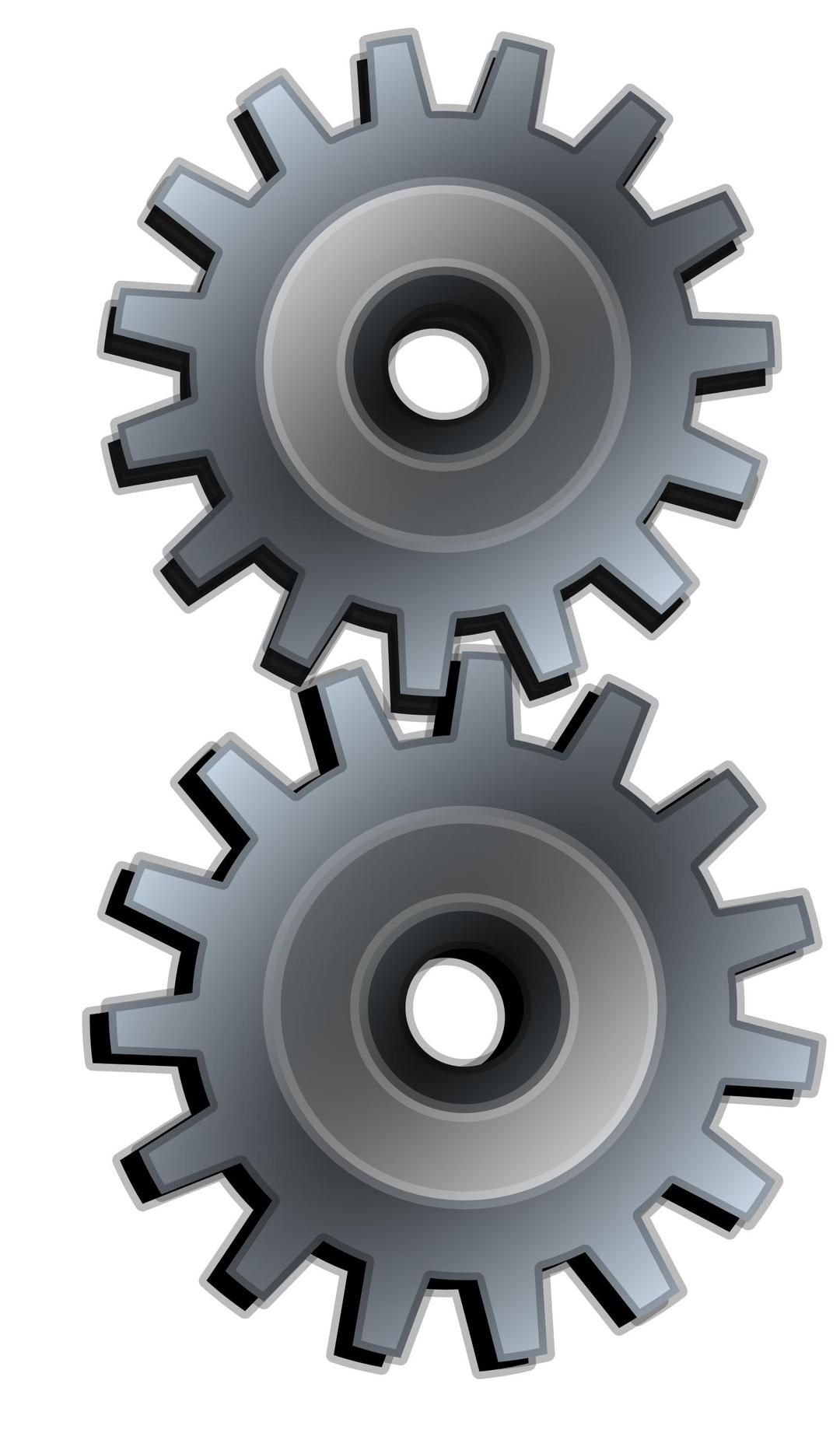 Two Gears Gray png transparent
