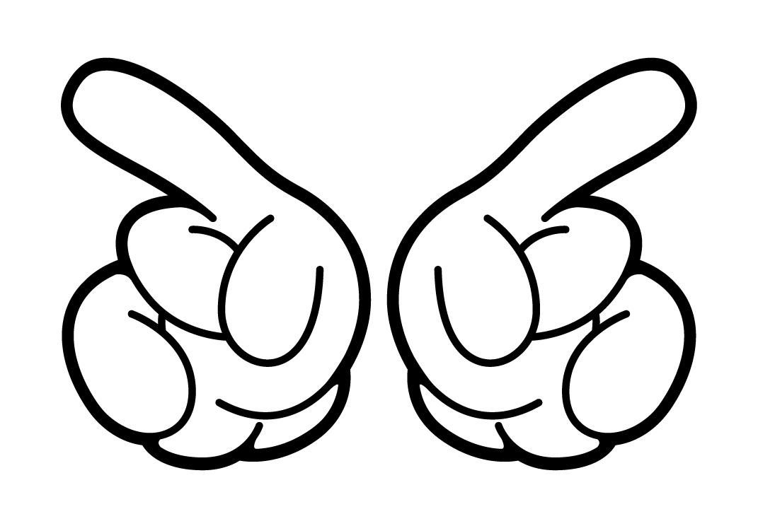 Two Mickey's Hands png transparent