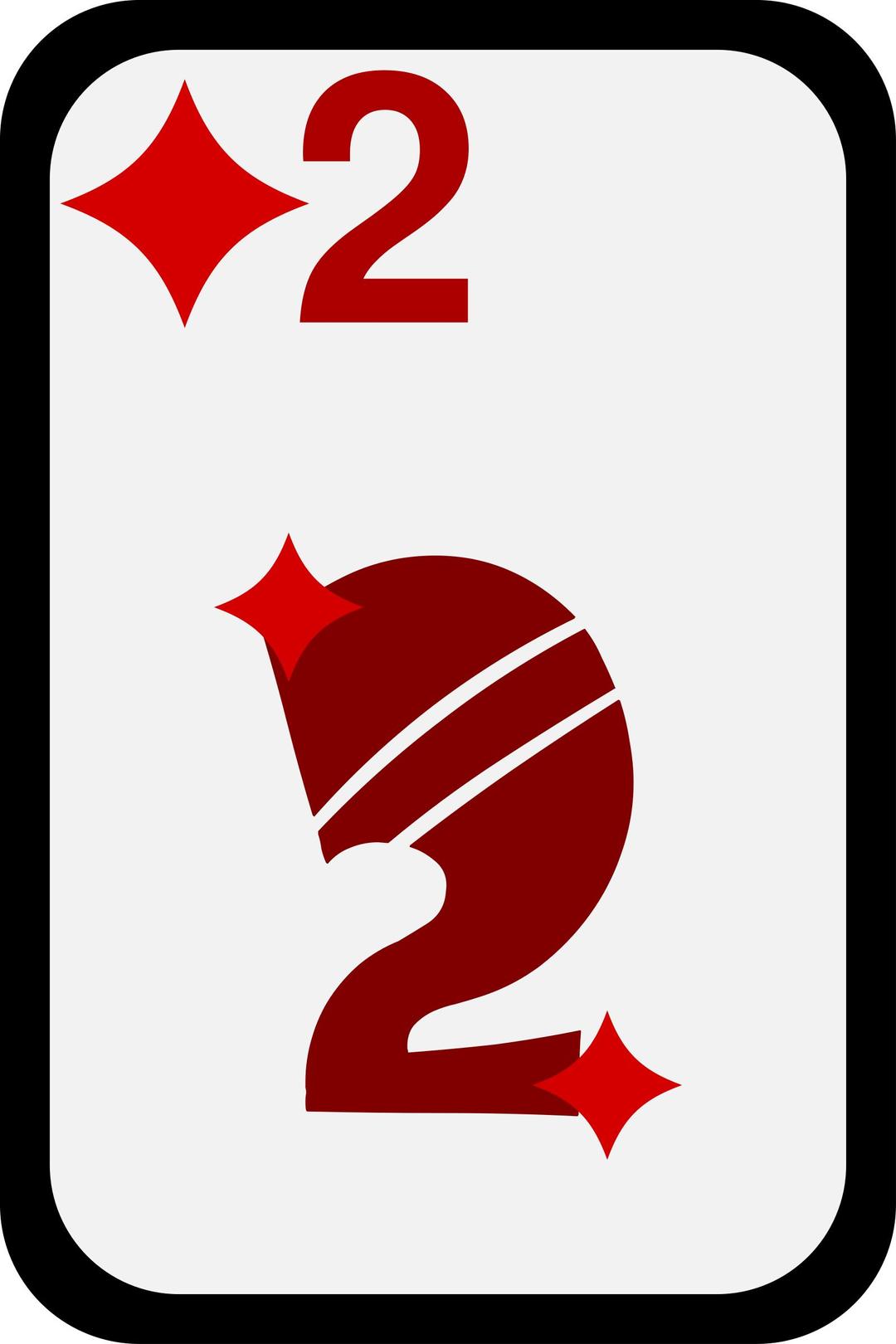 Two of Diamonds png transparent