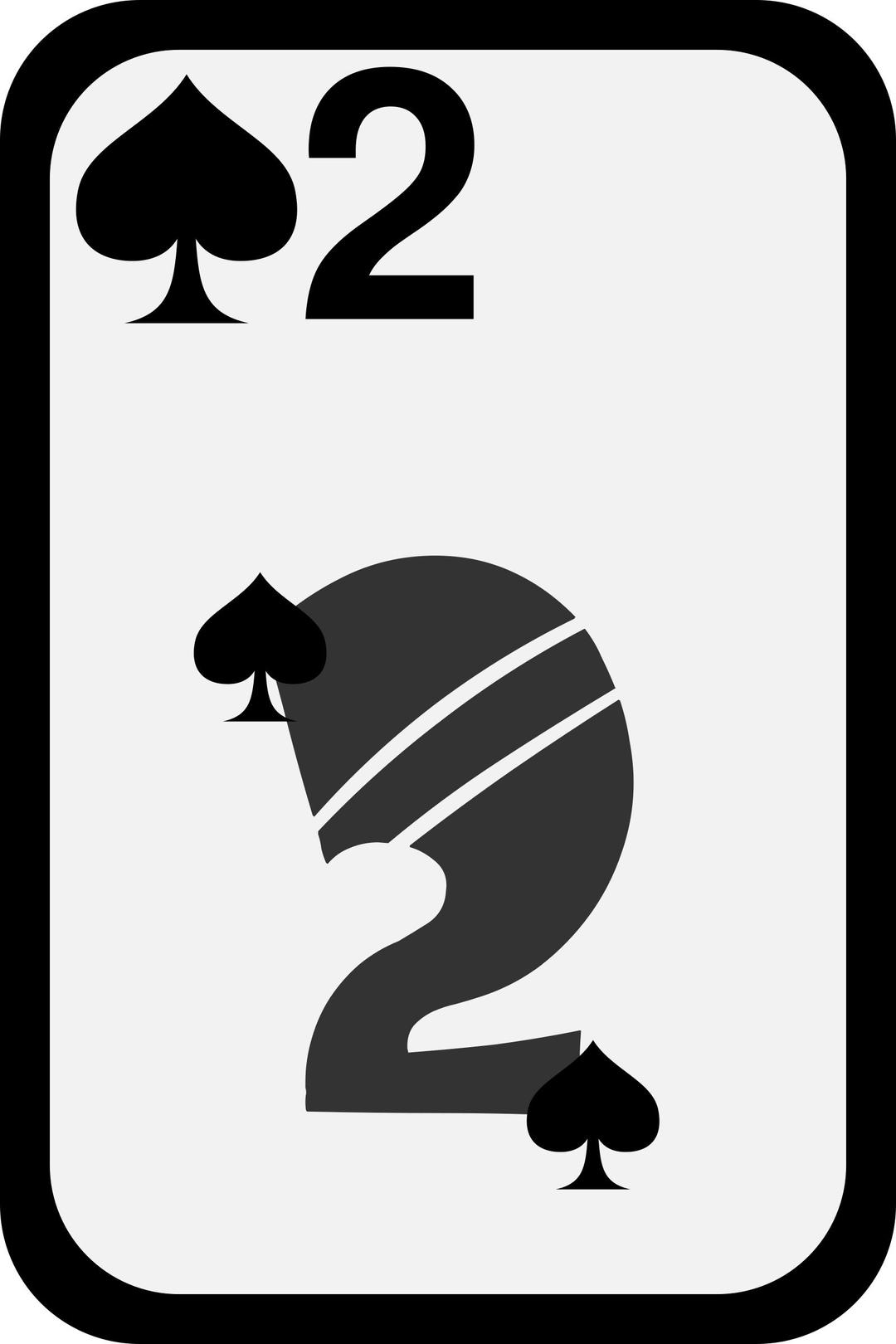 Two of Spades png transparent