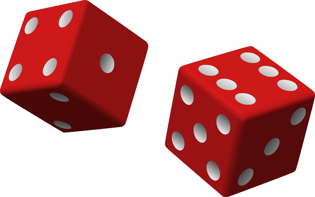 Two red dice png transparent