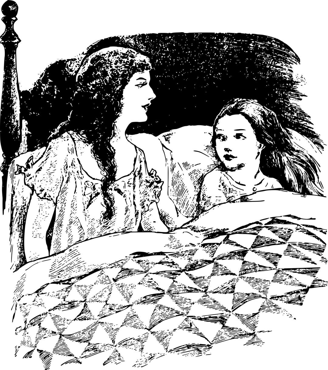 Two Sisters in Bed png transparent