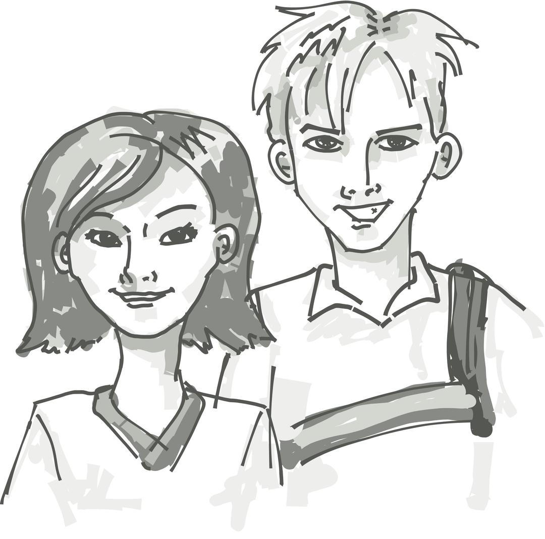 two smiling youths png transparent