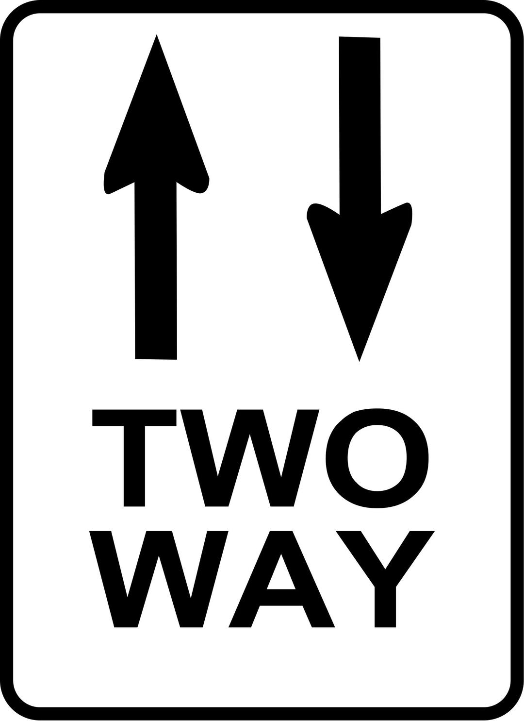 Two Way Sign png transparent