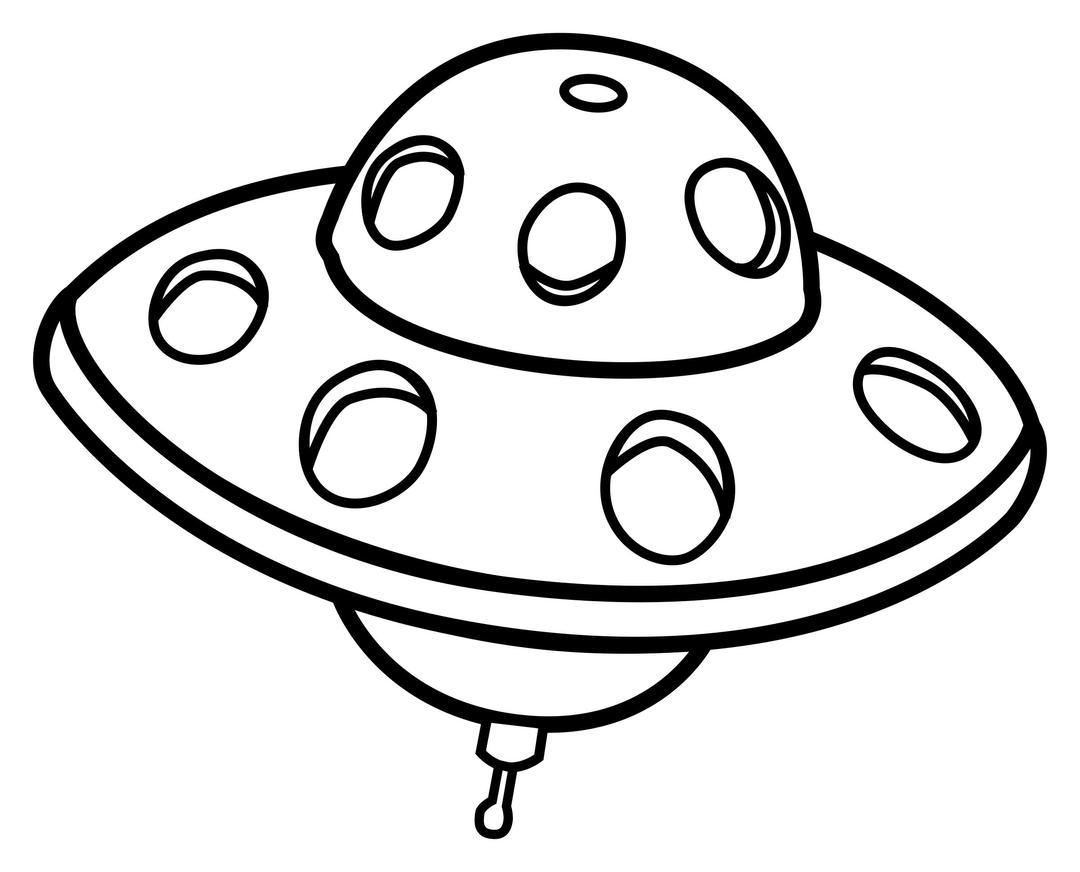 UFO - lineart png transparent