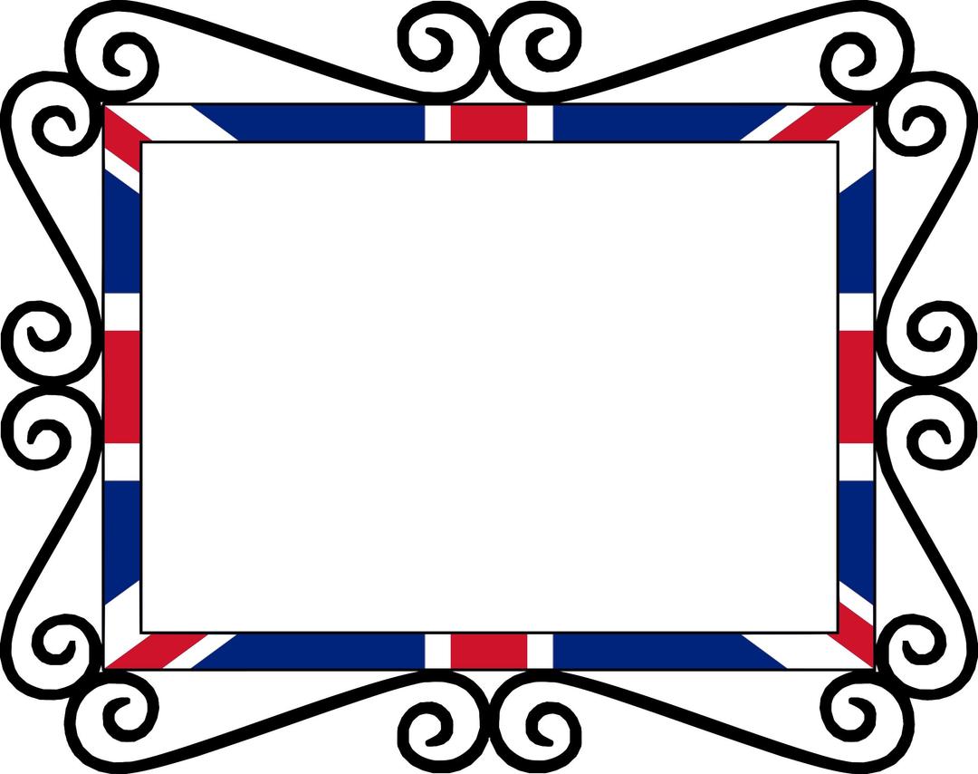 UK Union Flag frame png transparent