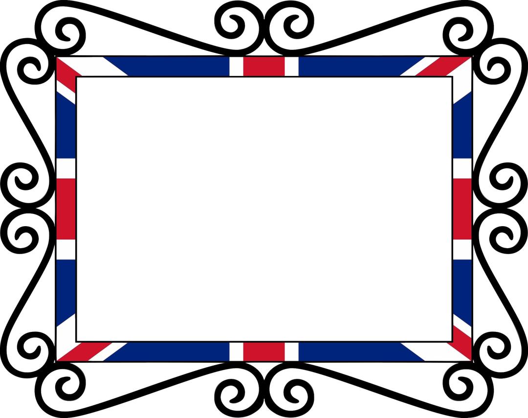 UK Union Flag Frame Fixed png transparent