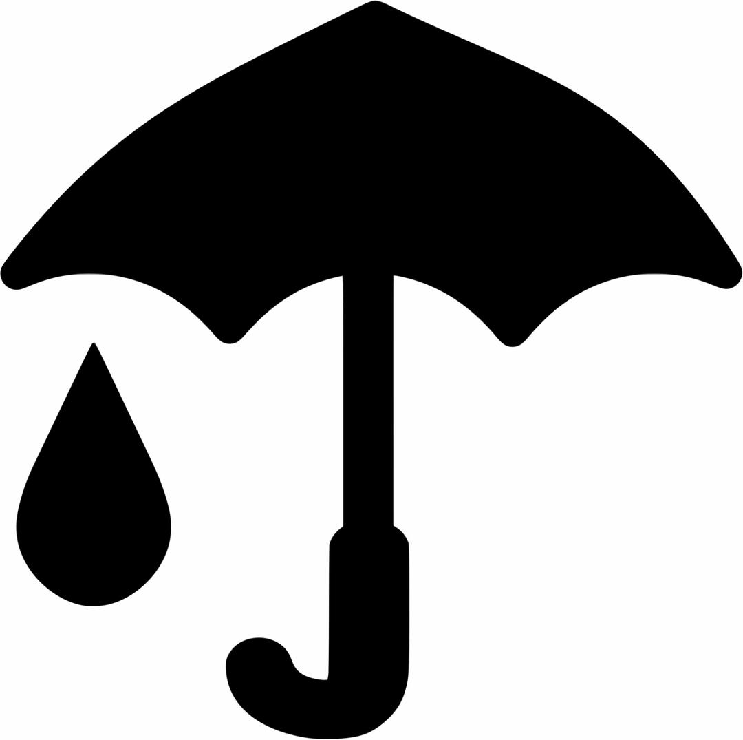 Umbrella and Raindrop png transparent