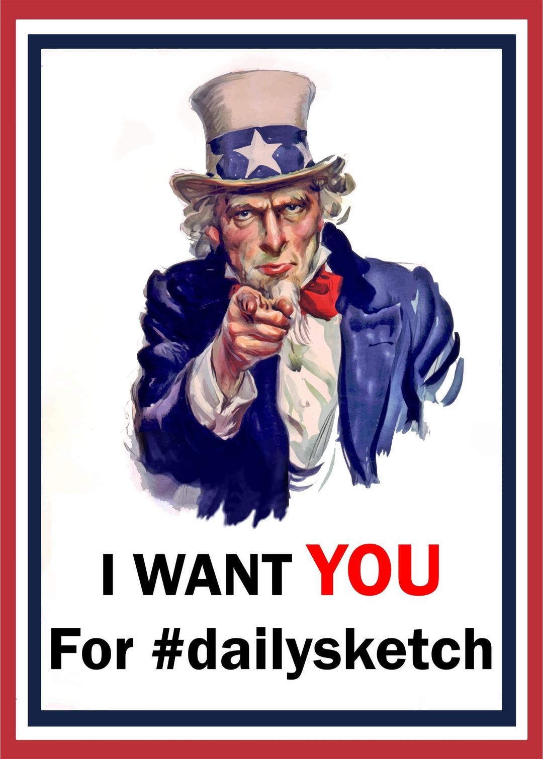 Uncle Sam Wants You For Dailysketch (Cleaned Up) png transparent