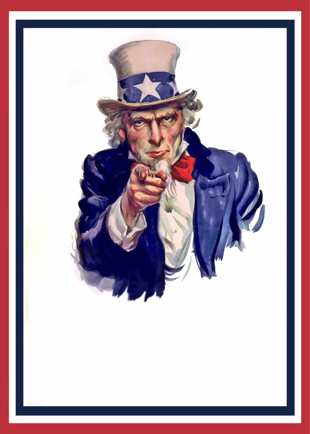 Uncle Sam World War Two Poster png transparent