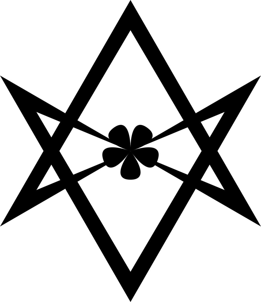 Unicursal hexagram (Thelema) png transparent