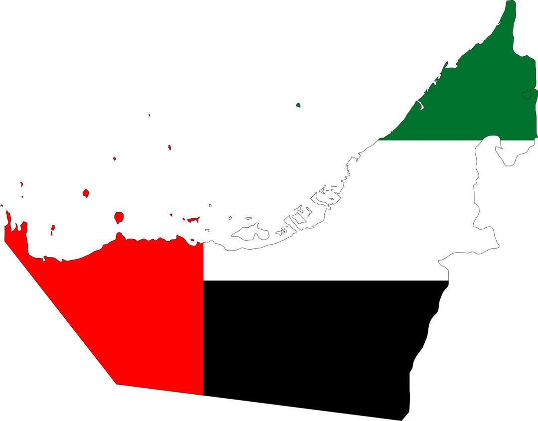 United Arab Emirates Map Flag With Stroke png transparent