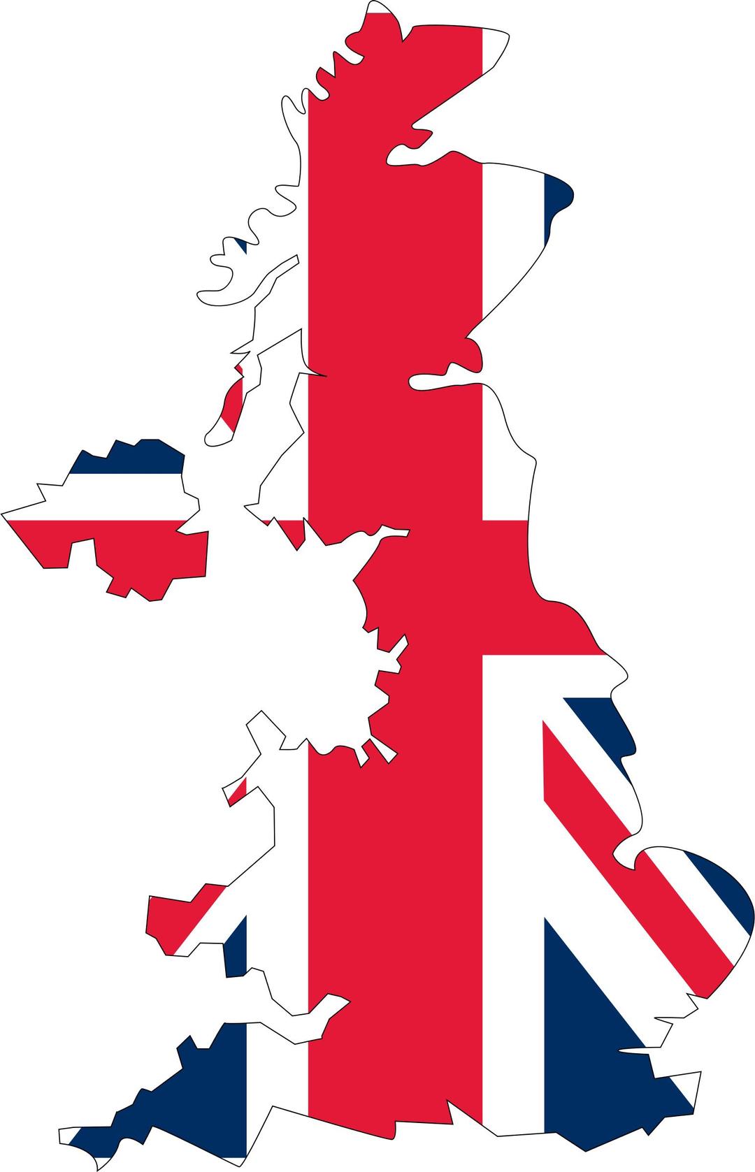 United Kingdom Flag Map png transparent