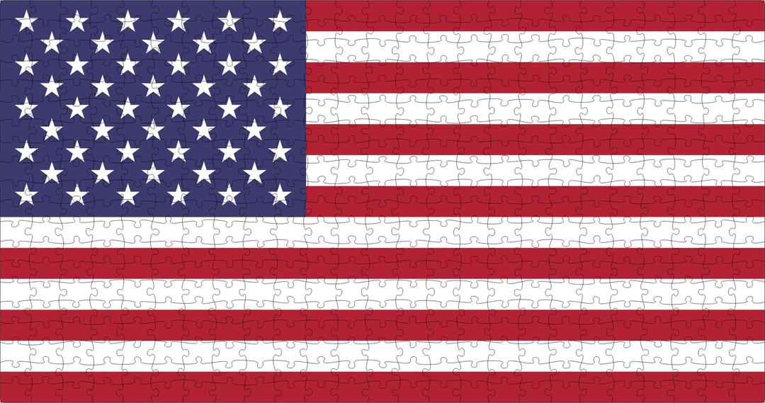 United States Flag Jigsaw png transparent