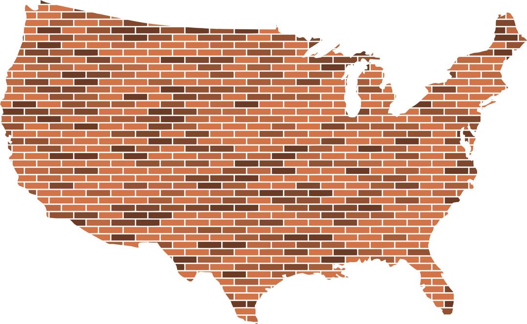 United States Map Bricks png transparent