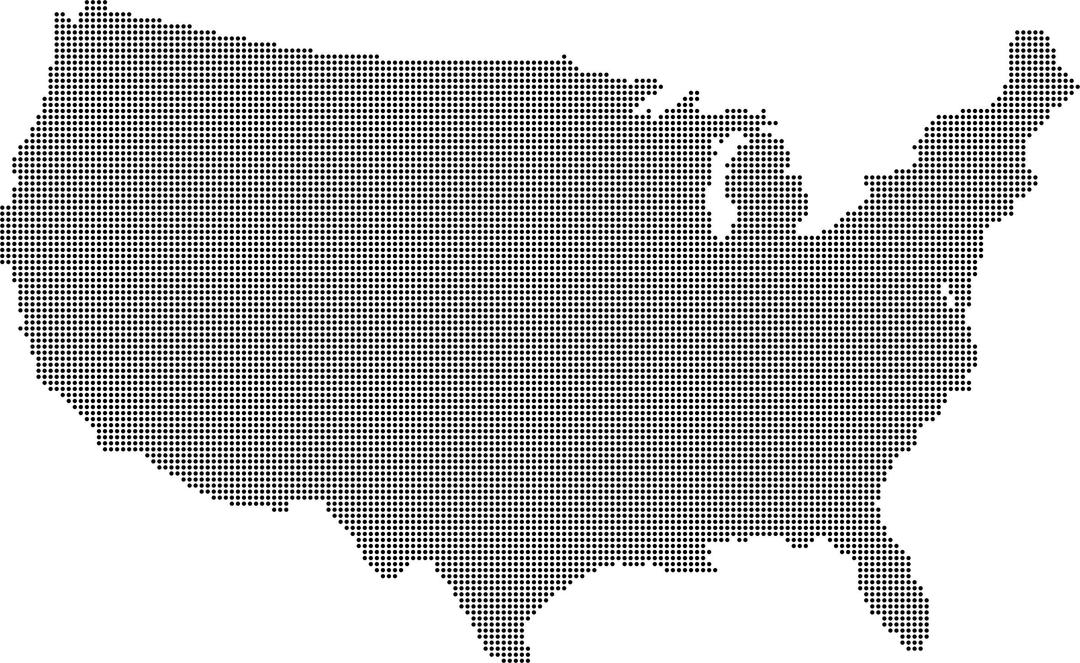 United States Map Dots png transparent