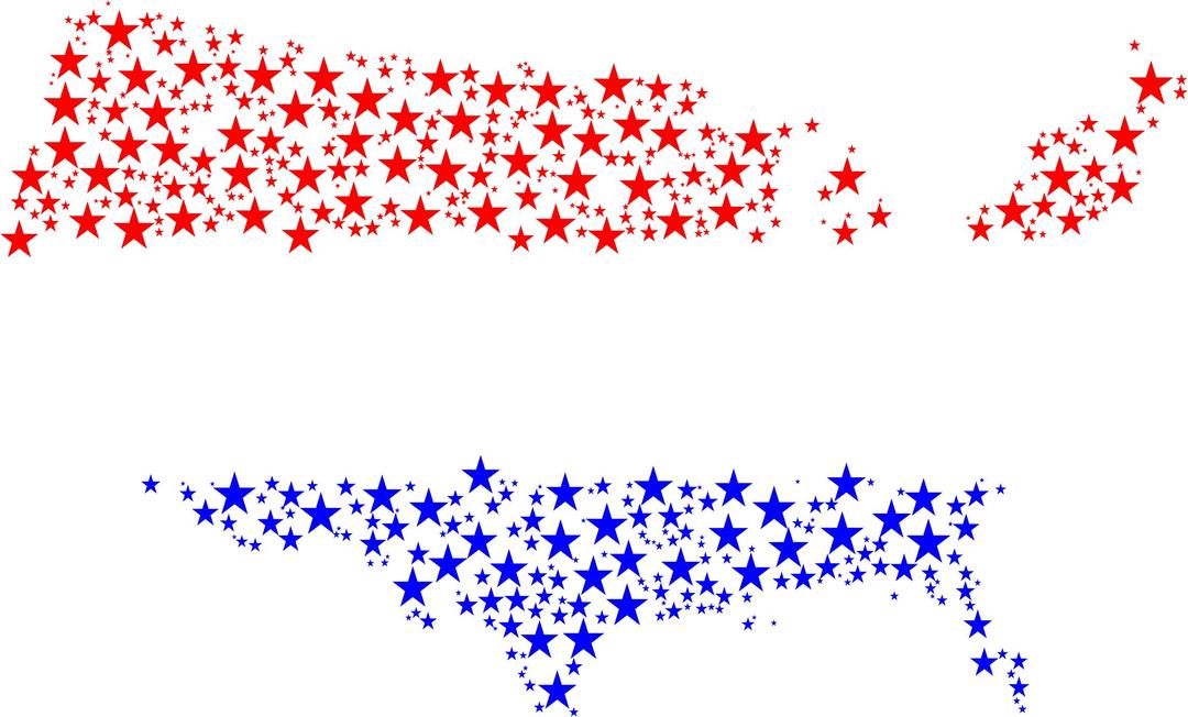 United States Map Flag Stars png transparent