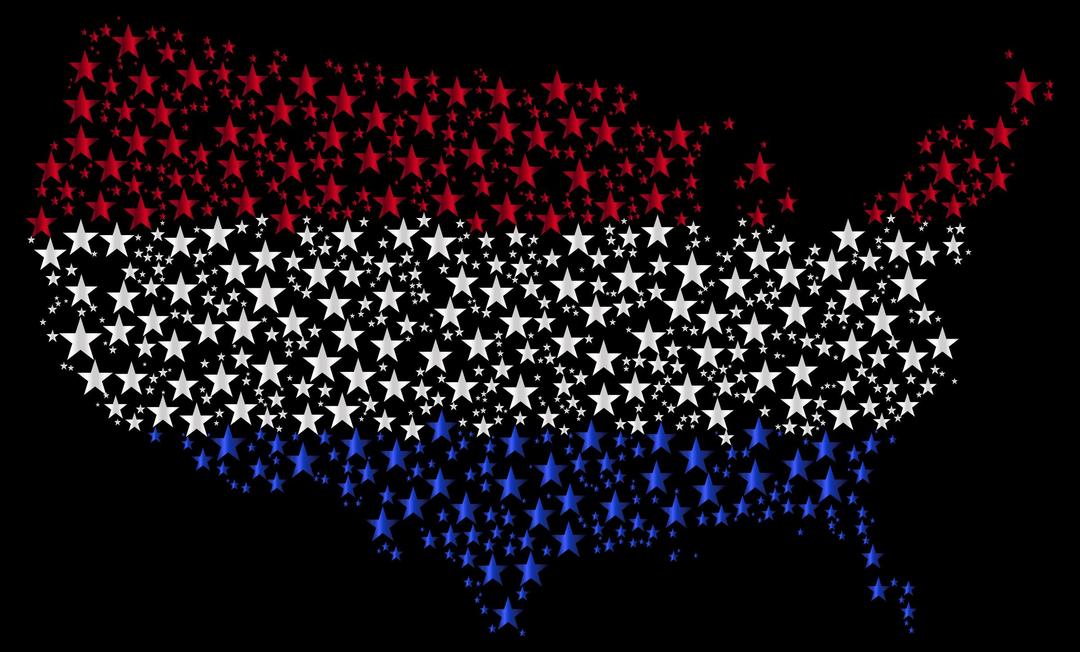 United States Map Flag Stars Enhanced 2 png transparent