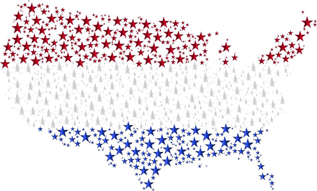 United States Map Flag Stars Enhanced 2 No Background png transparent
