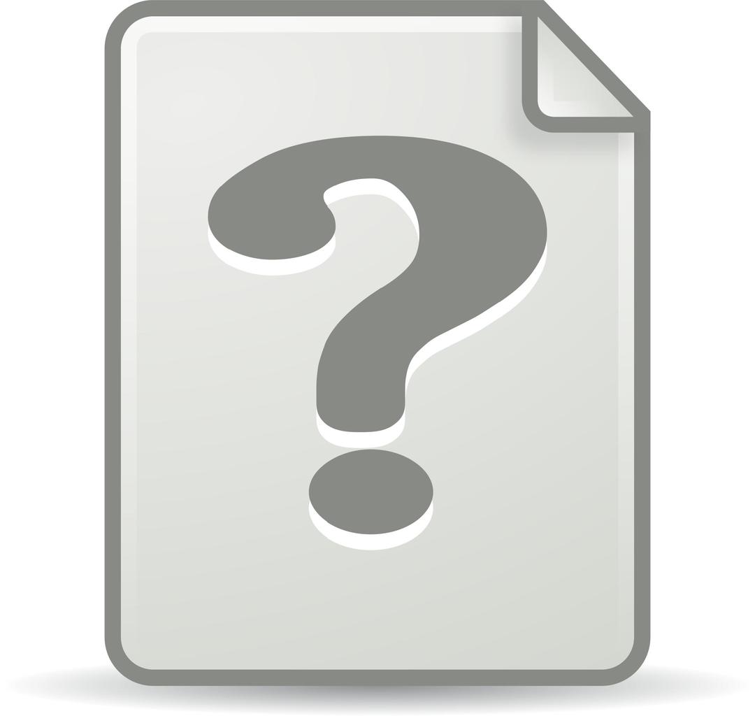 Unknown Document Icon png transparent
