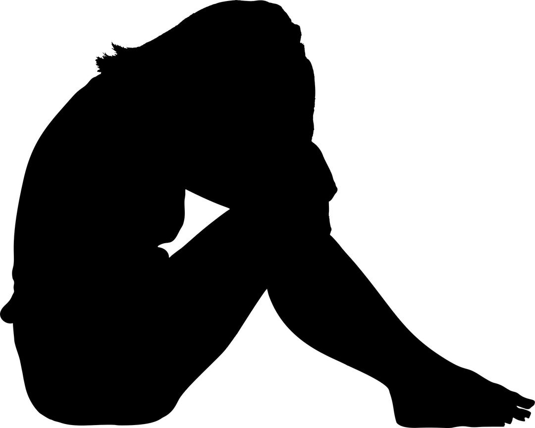 Upset Girl Silhouette png transparent