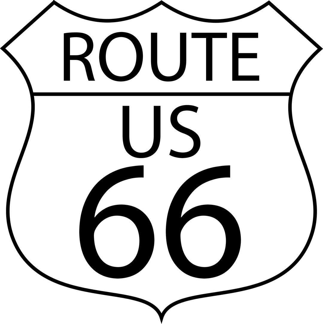 US Route 66 png transparent