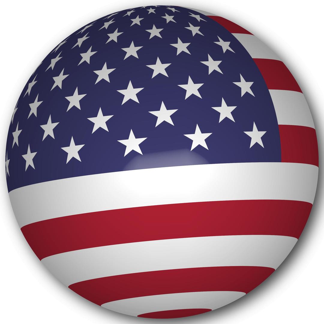 USA Flag Sphere png transparent