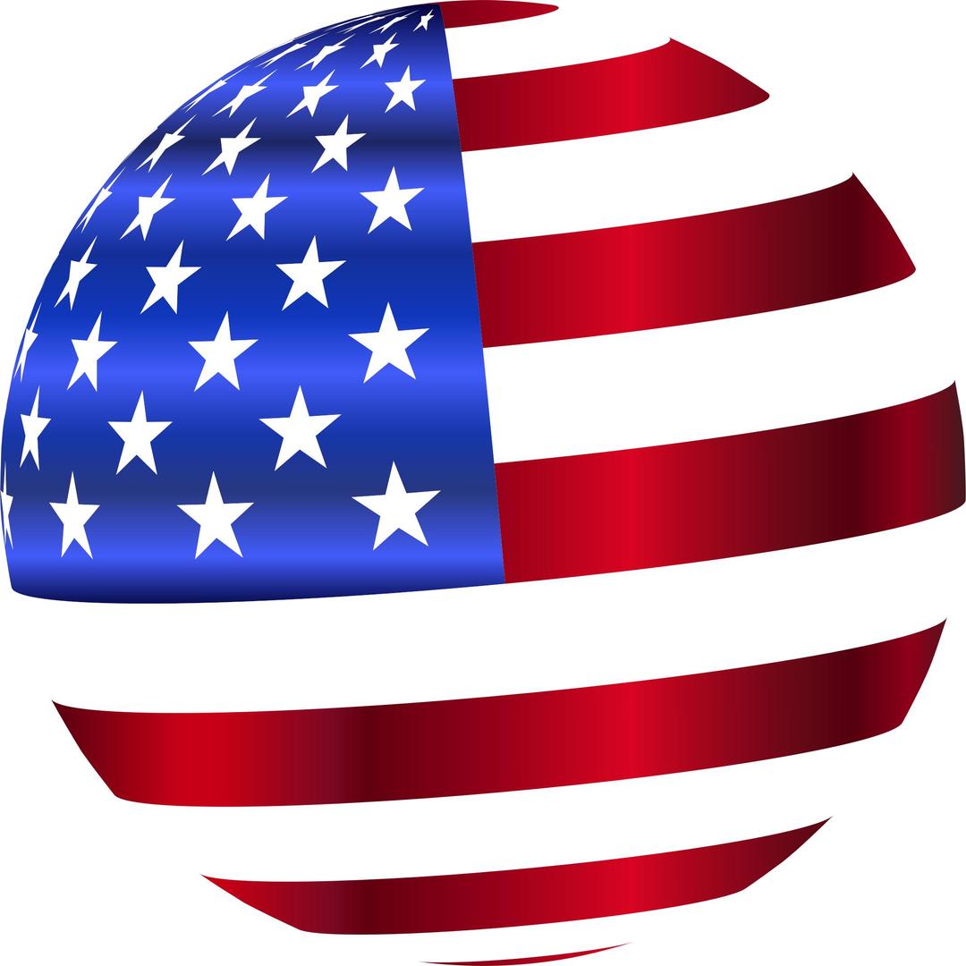 USA Flag Sphere Enhanced png transparent