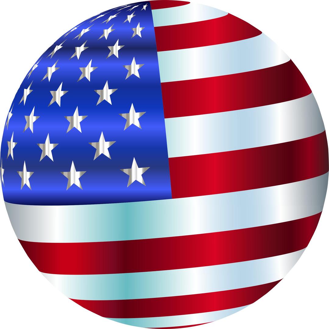 USA Flag Sphere Enhanced 2 png transparent