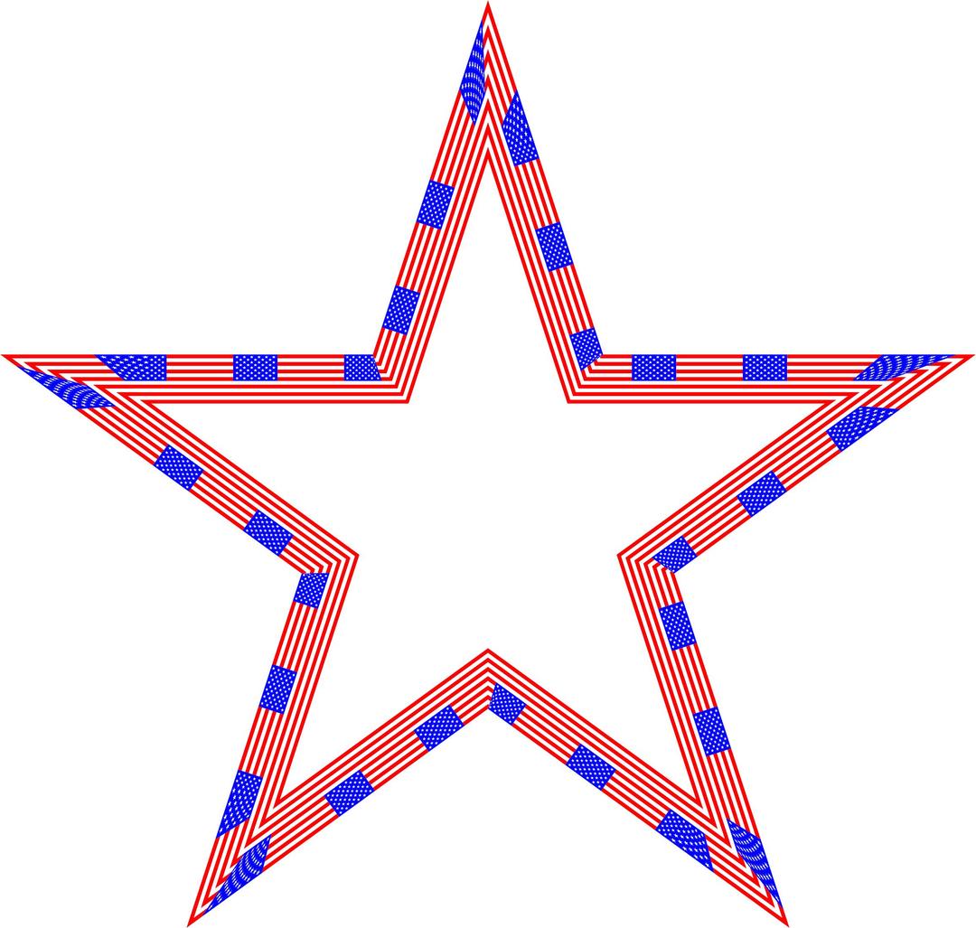 USA Flag Star png transparent
