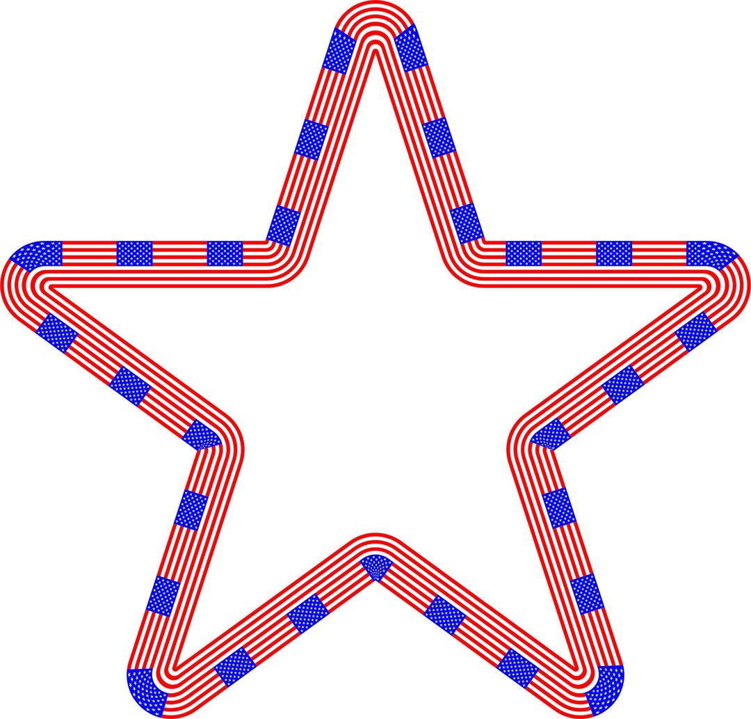 USA Flag Star Variation 2 png transparent