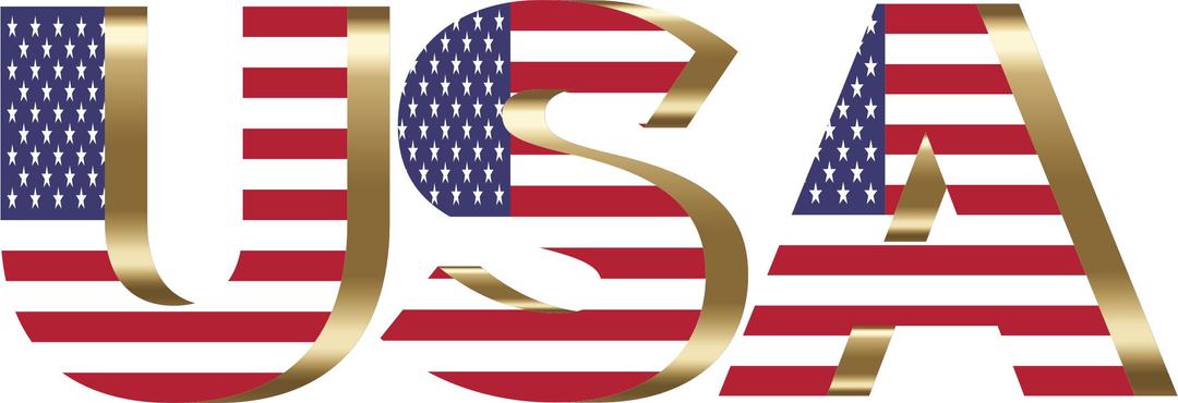 USA Flag Typography Copper No Background png transparent