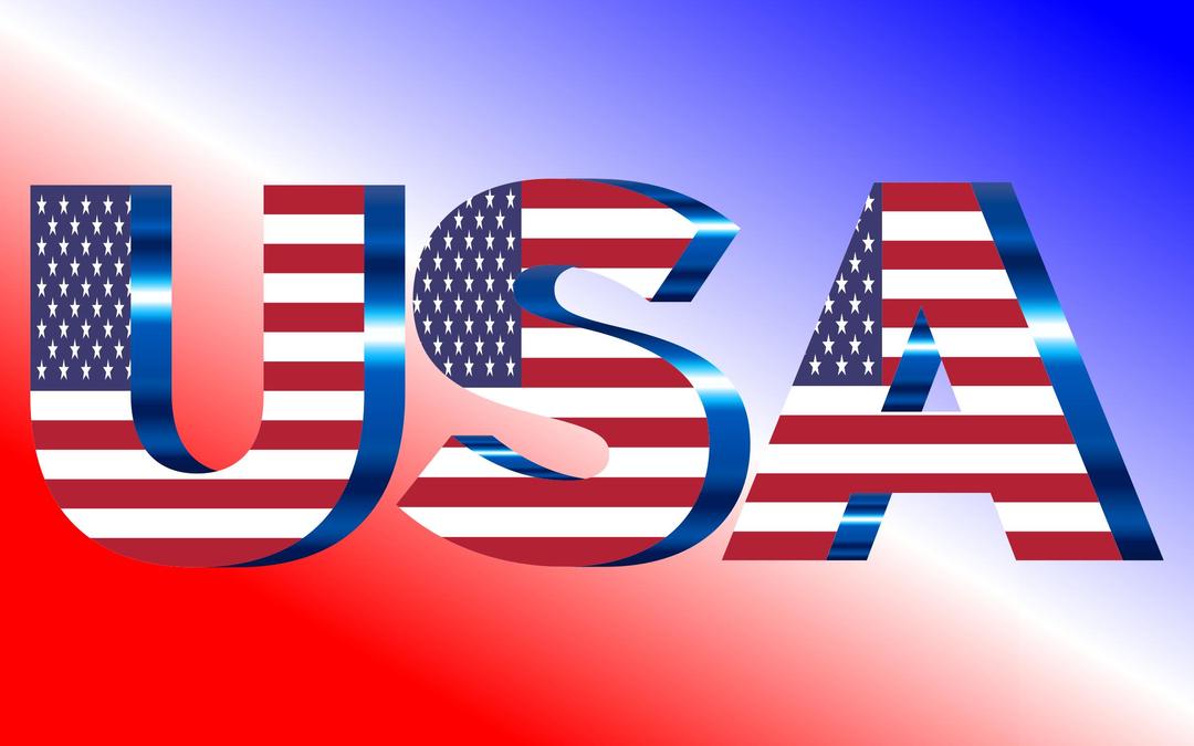 USA Flag Typography No Filters png transparent