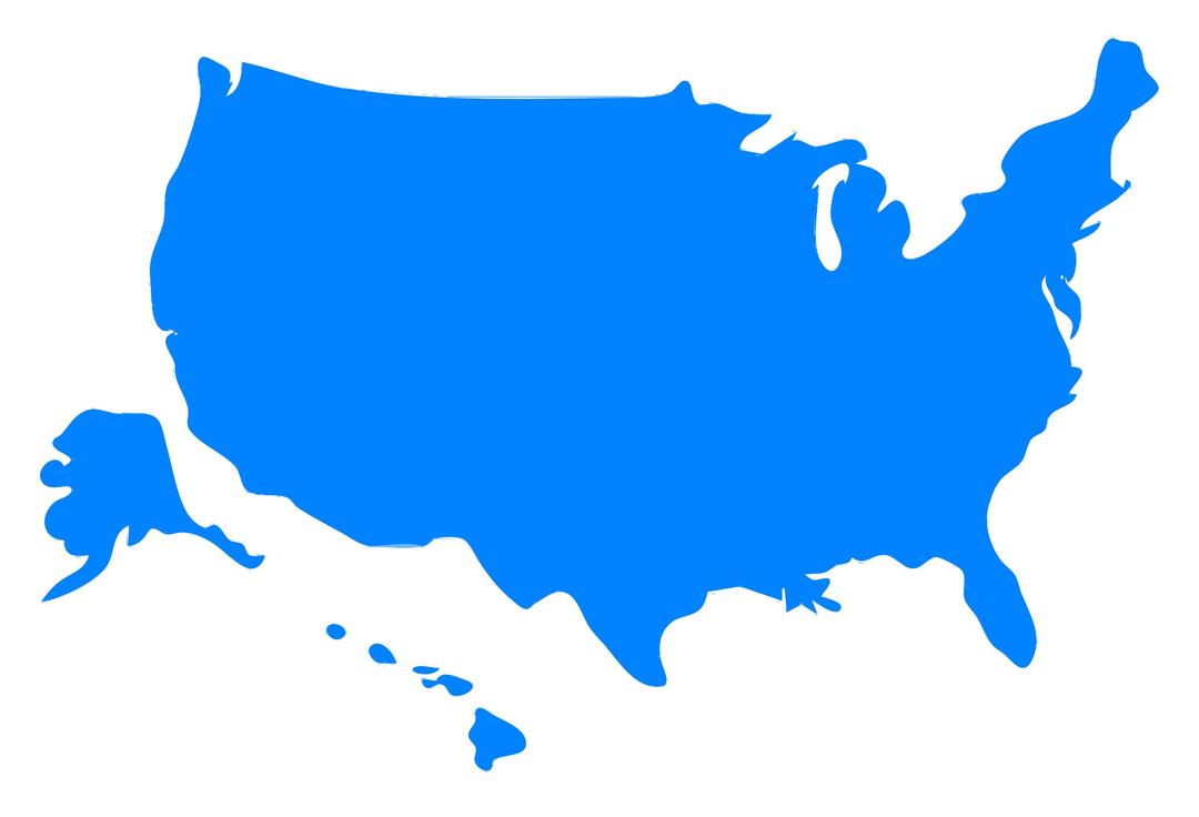USA Map Silhouette  png transparent