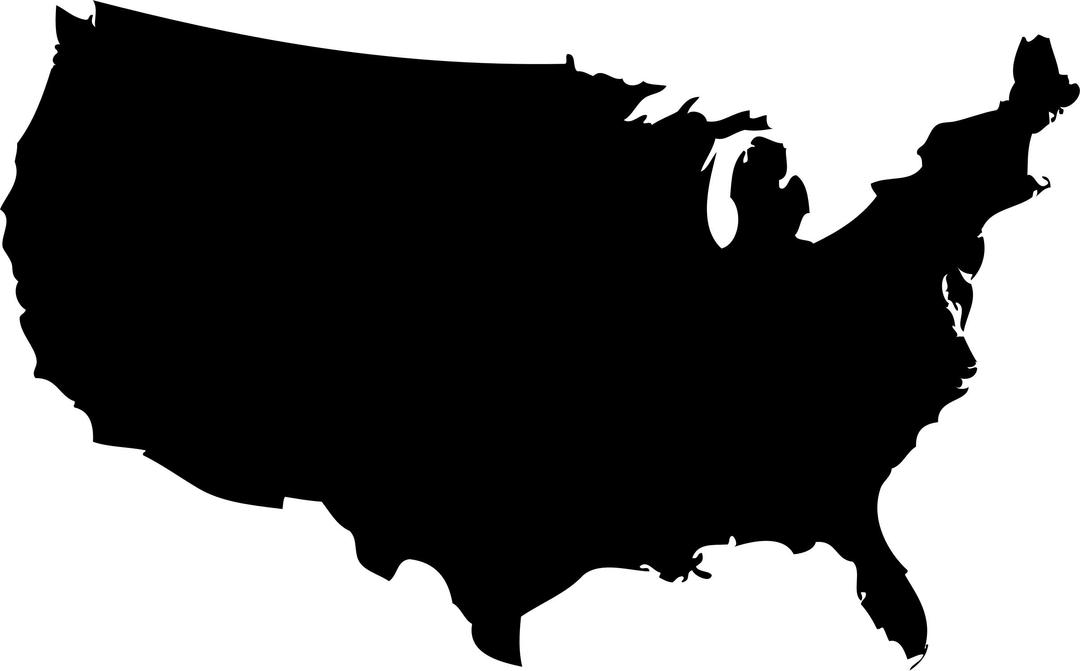 USA Silhouette (Lower 48) png transparent