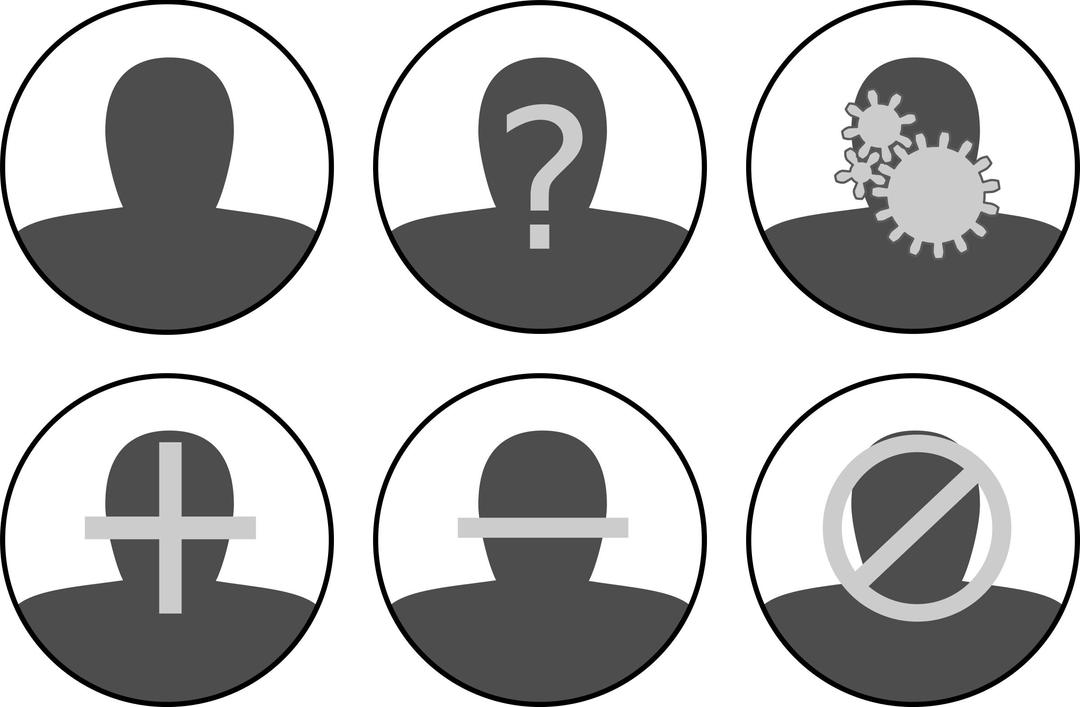 Users Icon Set png transparent