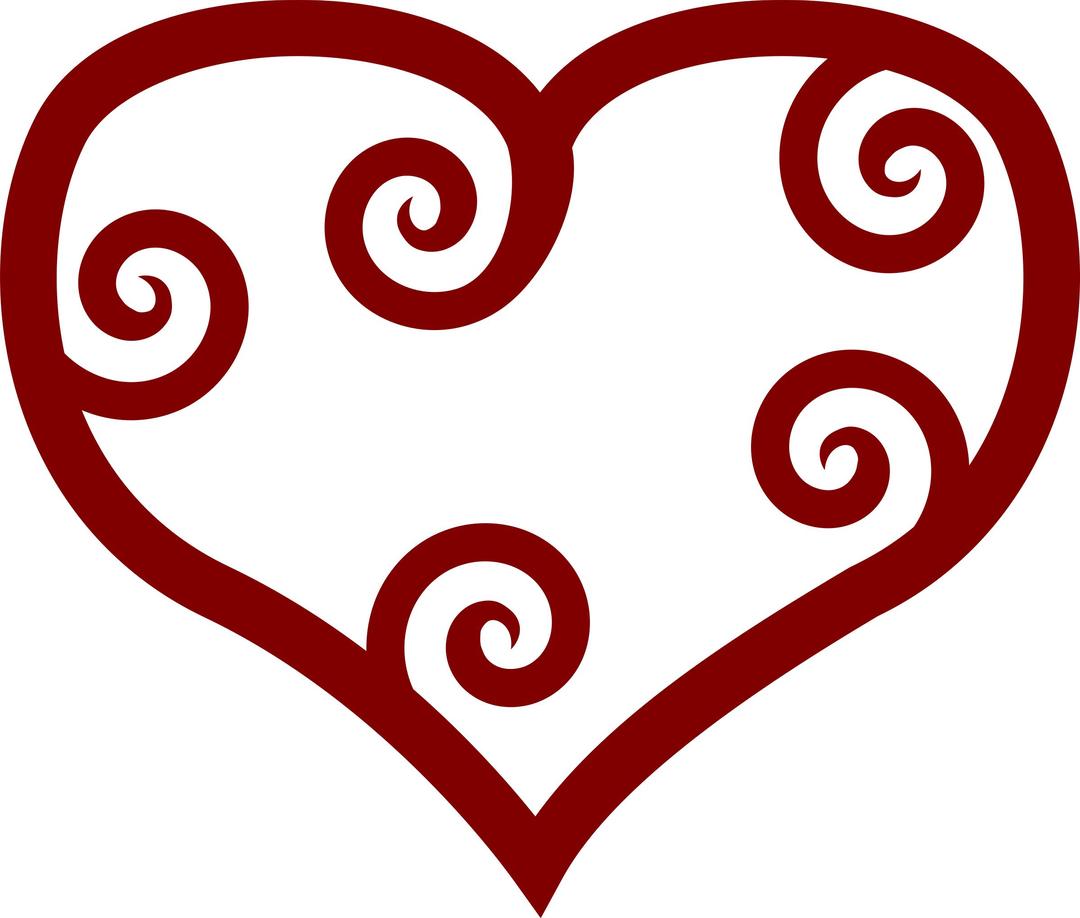 Valentine Red Maori Heart png transparent