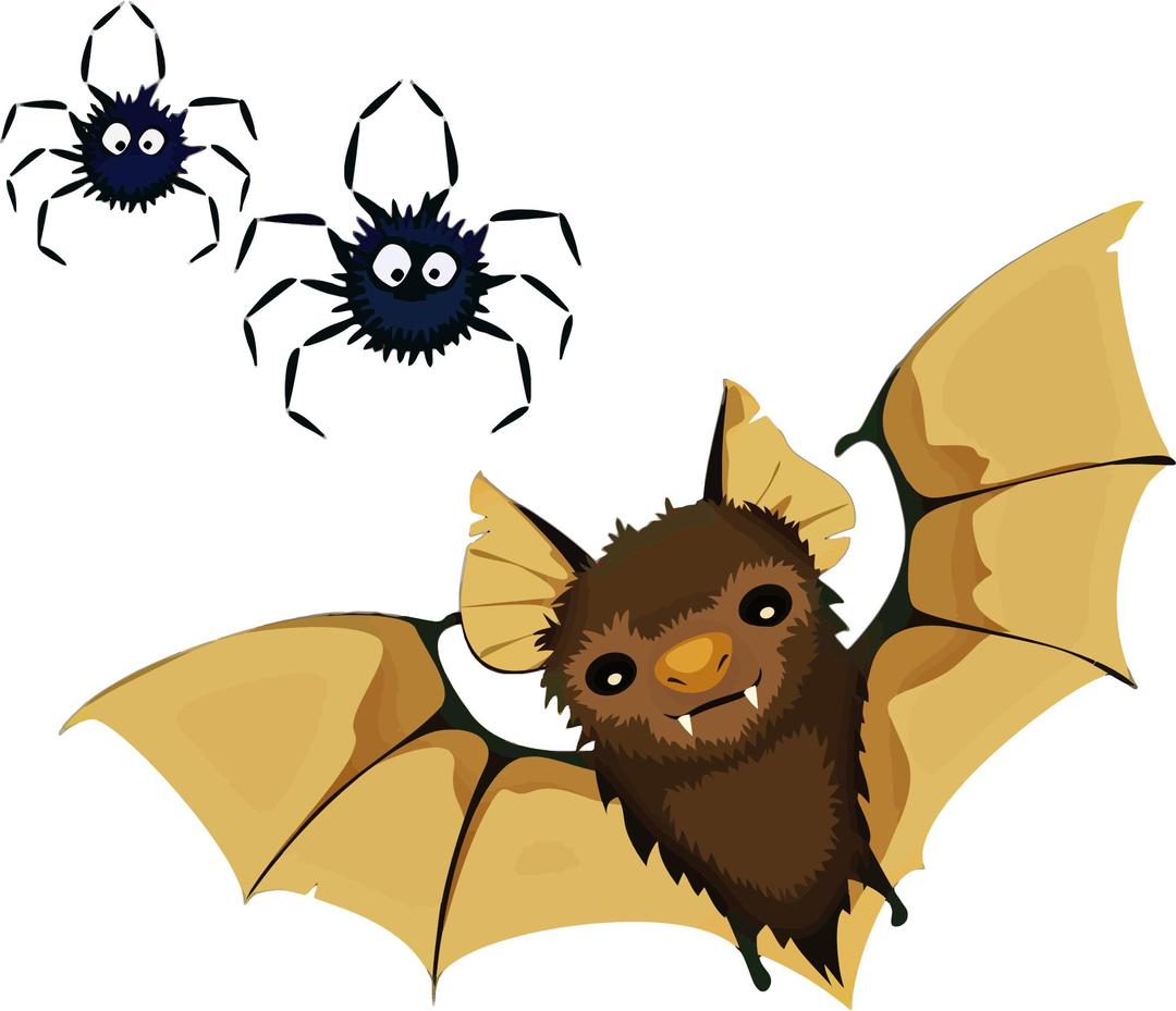 Vampire Bat And Spiders png transparent
