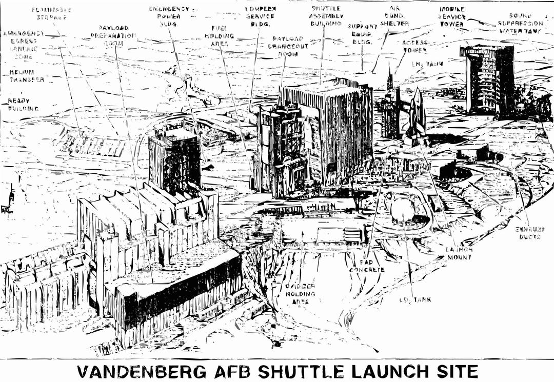 Vandenberg Shuttle Launch Pad Drawing png transparent