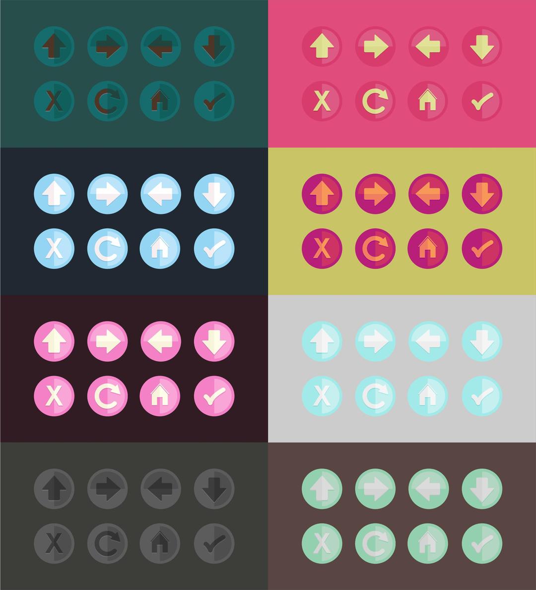 Various Oversized Buttons for Touch png transparent