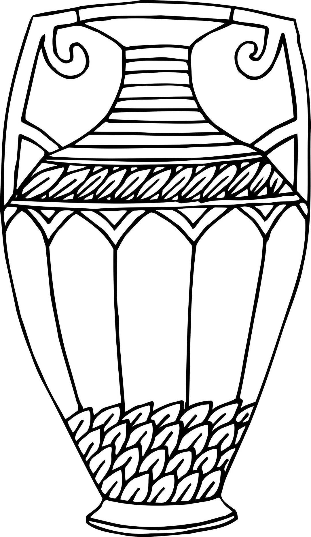 Vase 15 line drawing png transparent