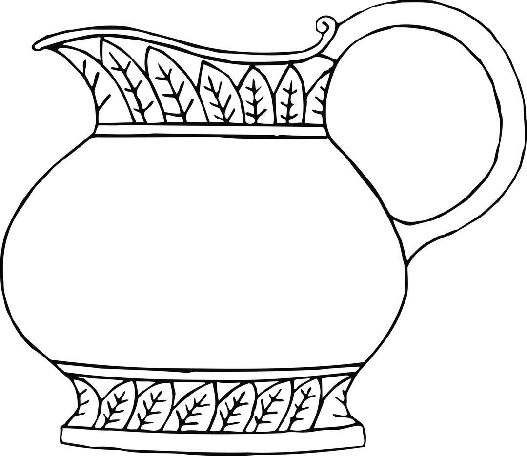Vase 47 line drawing png transparent