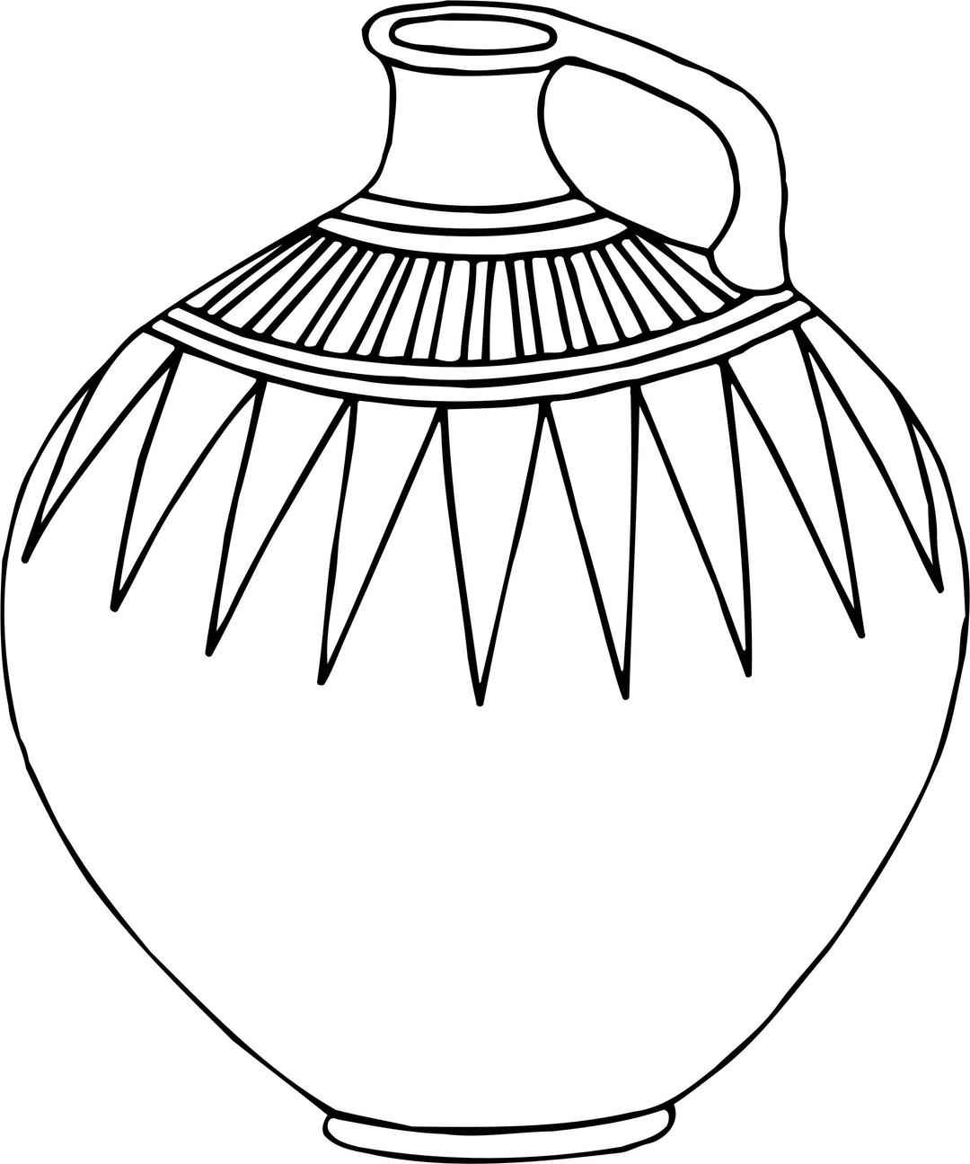 Vase 49 line drawing png transparent