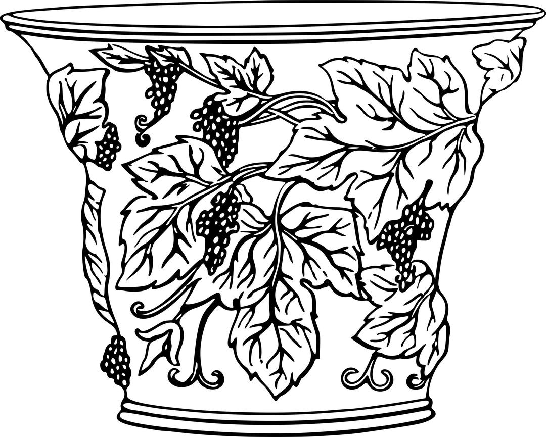 Vase outline png transparent