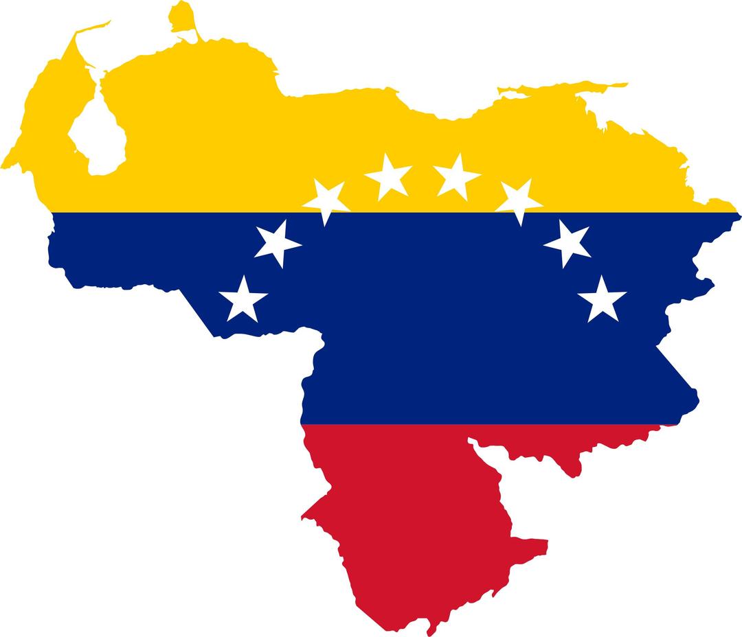 Venezuela Flag Map png transparent